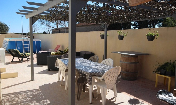 Portiragnes Casa | Hermosa villa cerca del Canal du Midi con piscina