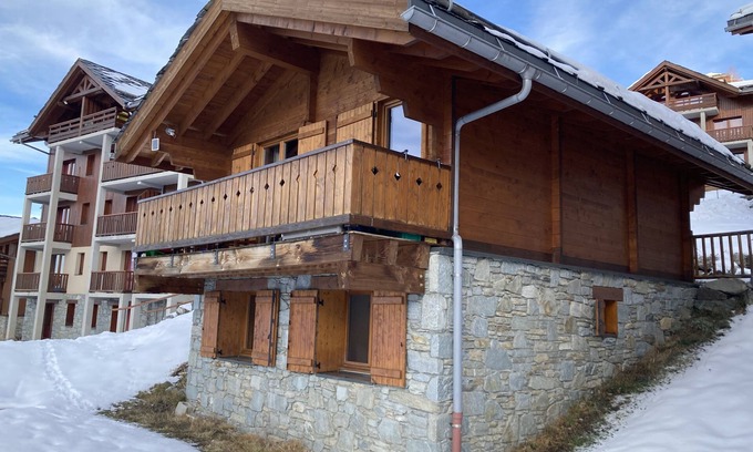 Valmeinier Chalet De Esquí | Invidual Chalet- 8 people - 50 m from Ski slopes