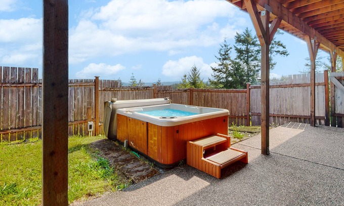 Union Casa | Inviting home with hot tub, water view, fireplace, pool table, & W/D