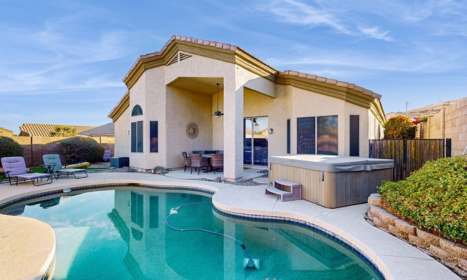 Foothills Casa | Inviting home with pool, hot tub, enclosed yard, fast WiFi, & W/D