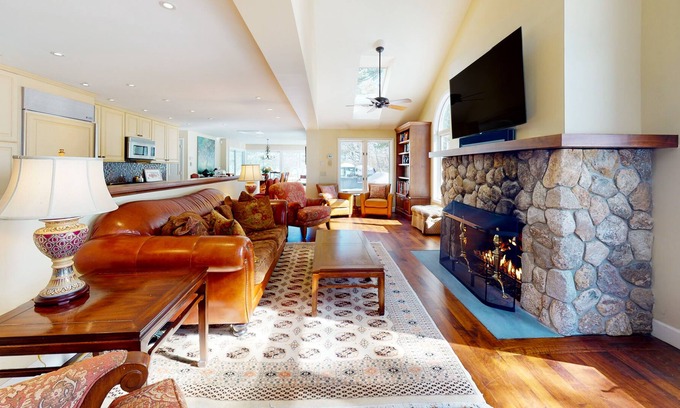 North Bridgton Casa | Inviting lakefront home with firepit, hot tub, skiing, golf nearby, & W/D