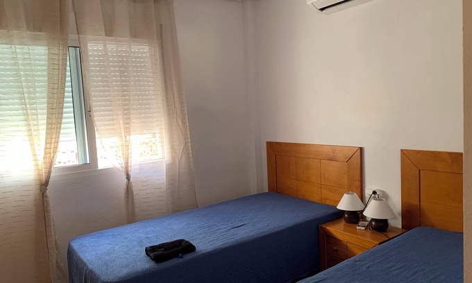 Los Puertos Apartamento | ISLA PLANA CARTAGENA beautiful T3 ground floor, near beach, swimming pool and private parking.