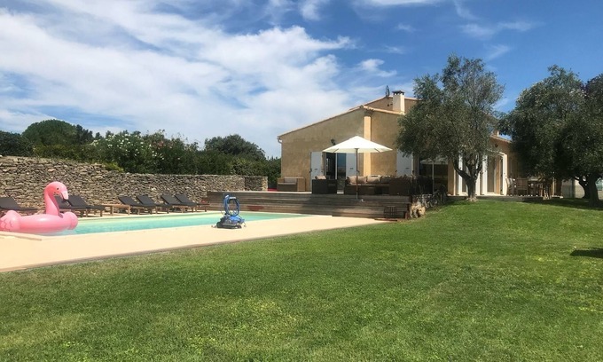 Saint-Quentin-la-Poterie Casa | Jardin d’Uzès - Climatisée avec piscine