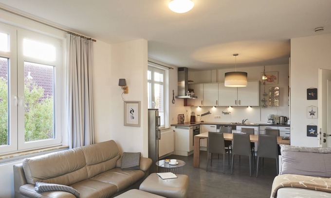 Juist Apartamento | Cubierta de bienestar Juist: atemporal, marítimo, de alta calidad - Haus KarlsRUHE - simplemente hermoso
