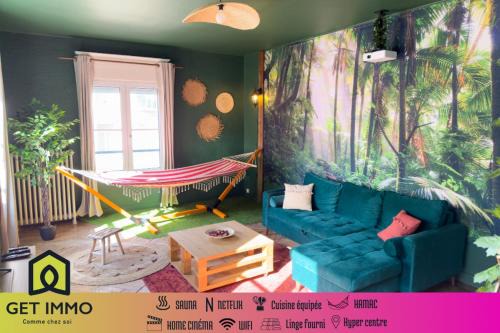 Centre Ville Apartamento | Jungle Urbain- Sauna - Ciné - Hamac - Hyper centre