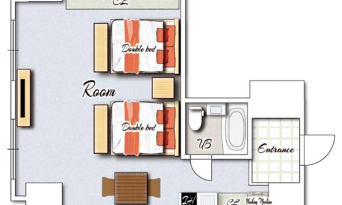 Miyazaki Hotel | Junior Suite Room 2 double beds NonsmokingRoom / Miyazaki Miyazaki