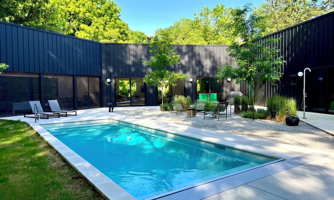 Harbert Casa | Juniper Presents: Modern Harbor Country Stunner w/ Pool, Hot Tub + EV Chrgr