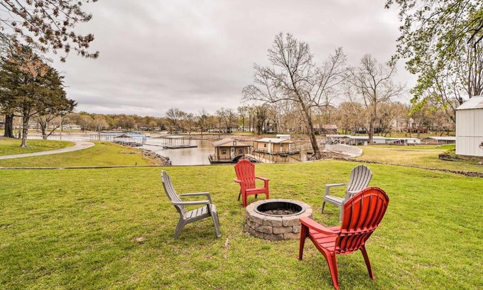 Grove Casa | Kayaks and Boat Dock Waterfront Home in Grove