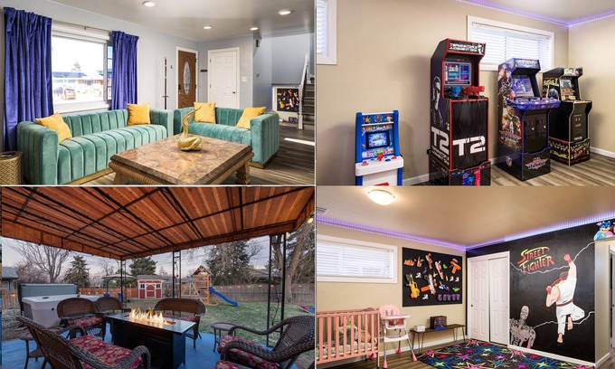 Northglenn Casa | ☆Kid Friendly ☆Hot Tub ☆Fire Pit ☆Arcades ☆Billiard ☆Gym