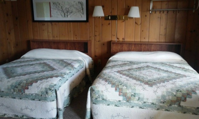 Little Sturgeon Casa | Kitchenette offering 2 Queen Beds at a mom and pop motel 1/2 mile to the bay ...