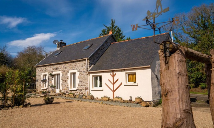 Carnoet Cabaña | Knusse Cottage Voor 6 Vlakbij Vallée des Saints in het Groene Hart van Bretagne