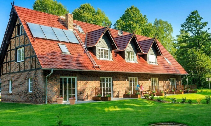 Burg-Dorf Apartamento | Komfortferienwohnungen Spreewälder Auszeit - Fewo, Wohnr./küchenz., Schlafr., Du/wc, Terrasse