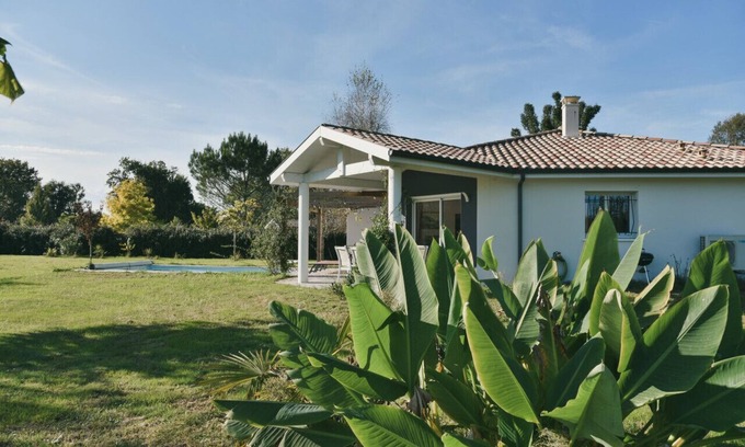 Benesse-Maremne Casa | l'Acacia, swimming pool and large garden