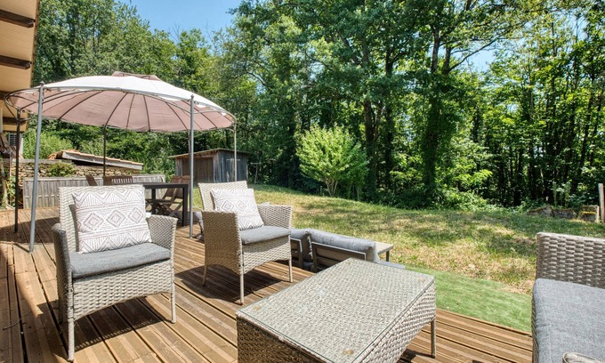 Cadouin Casa | Casa de vacaciones 'L'Attrape Rêves' con terraza privada, jardín privado y Wi-Fi