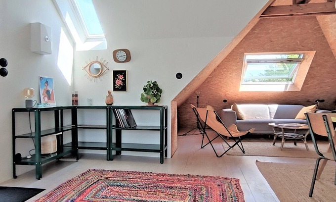 Plouharnel Apartamento | L'Etage - Quiet, spacious and cozy studio, classified Furnished Tourism