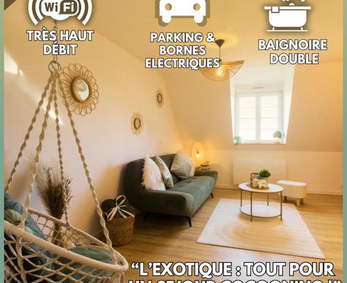 Haguenau Apartamento | L'Exotique Baignoire Double Cozy Duplex