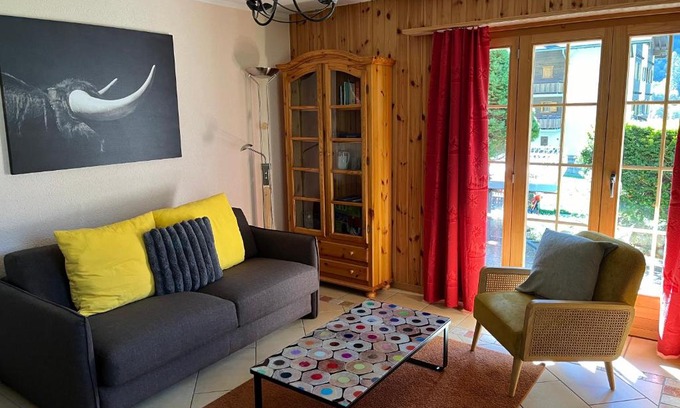 Evolene Apartamento | L'Hérensarde, bel appartement avec jardin-terrasse et garage