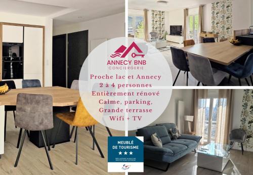 Annecy Apartamento | L'HARMONIE, Appartement 2 chambres proche du lac, calme et lumineux