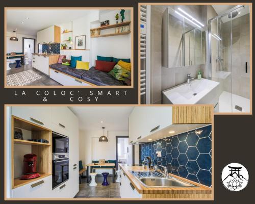 Secteur 3 Apartamento | La coloc' Smart & Cosy - 4 chambres différentes et privatives sont disponible dans ce T4 de 80m2 en colocation - Jusqu'à 2 personnes par chambre - 1 lit double par chambre