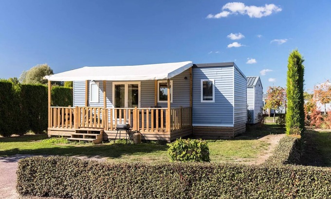 Berny Riviere Casa | La Croix du Vieux Pont campsite***** - Mobile home Premium 4 rooms 6 people air-conditioned - TV