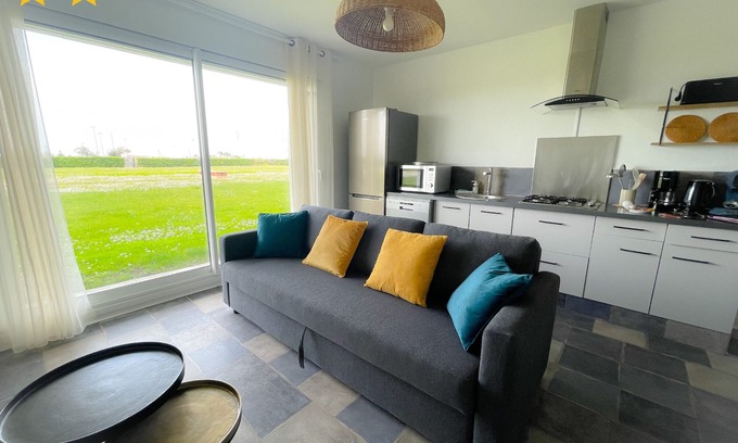 Port Apartamento | La Digue -Apartamento-Baño con bañera-Vista a la playa