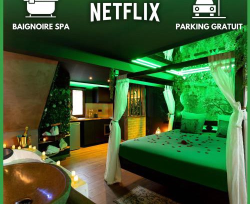 Schirrhein Apartamento | La Forêt Enchantée - Chambre à thème Love Room Jacuzzi - Évasion pour deux