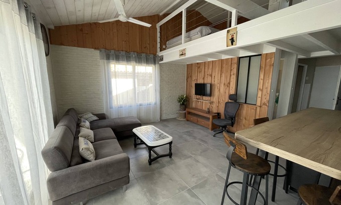 Gujan-Mestras Apartamento | Apartamento-Confortable-Baño con bañera-Terraza-Meublé de tourisme ***