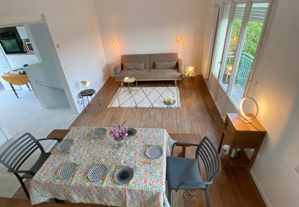 Blainville-sur-Mer Casa | La maison bleue vacance et jardin, la mer à 550 m