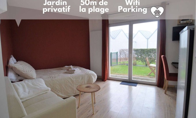 Courseulles-sur-Mer Apartamento | Garden - 50m from the beach - Wifi - Parking