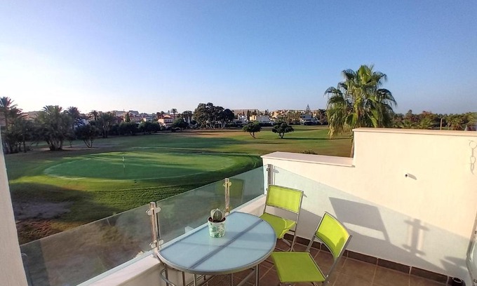 Roquetas de Mar Apartamento | La Perla Azul - Terraza panorámica al Sol