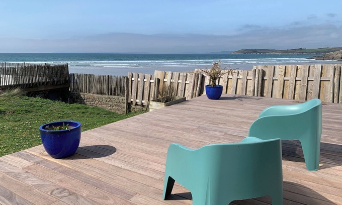 Plonevez-Porzay Casa | La Perle des Oyats - Vista panorámica al mar - Casa en la duna