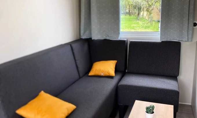 Daglan Casa | La Peyrugue Campsite * - TUSCANY Cottage: 3 bedrooms - TV - Air conditioning - Dishwasher - Covered terrace - 6 people