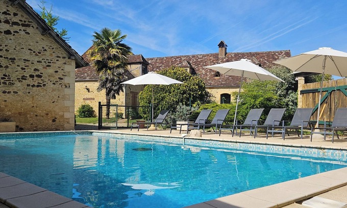 Mauzens-et-Miremont Casa | La Robertie, Grande Périgourdine Avec Piscine Privée et Jardin Clos