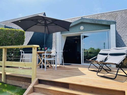 Pleumeur-Bodou Casa | La terrasse sur le golf