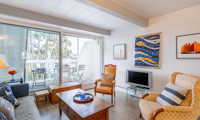 La Trinite-sur-Mer Apartamento | La Trinité-sur-Mer, dúplex de 3 piezas, 4 pers, balcón, aparcamiento, cerca de playas