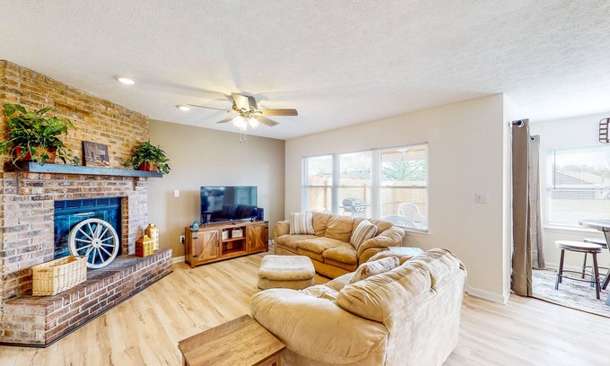 Indianapolis Casa | Laid-Back Indy Home with Patio, Grill, Firepit Area, Smart TVs - Dog-Friendly
