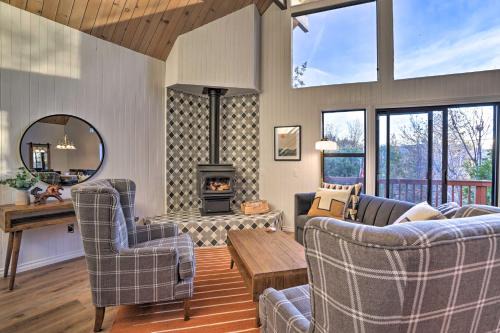 Lake Arrowhead Casa | Lake Arrowhead A-Frame Cabin with Deck and Balcony!