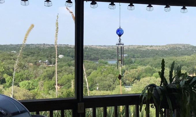 Burnet Casa | Lake Buchanan family bungalow at Spider Mountain; private, high bluff lake view
