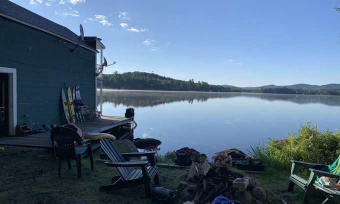 Town of Bellmont Casa | Lake Front Indian Lake Adirondack Camp w/ Boathouse, Sundeck & Boats