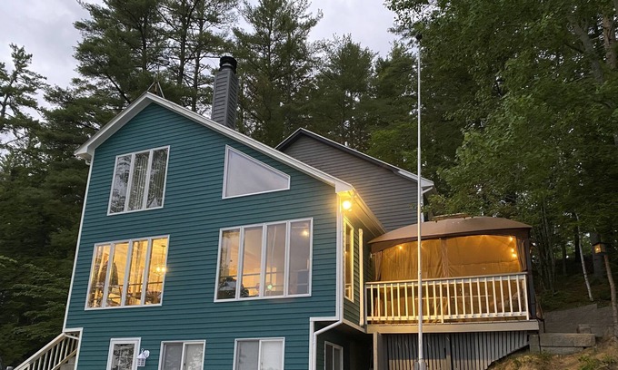 Shapleigh Casa | Propiedad frente al lago con impresionantes vistas y puestas de sol