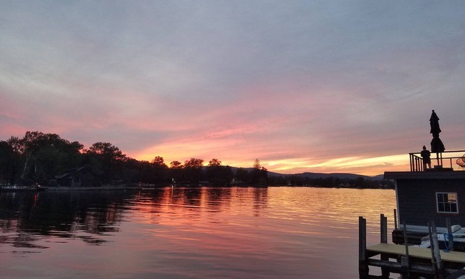 Cleverdale Casa | Lake George House - Waterfront w Dock, Outdoor Kitchen great swimming & fishing