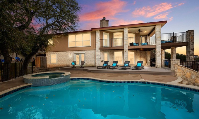 Highland Lake Estates Casa | Lake Travis Villa w/ Hot Tub, Pool & Game Room