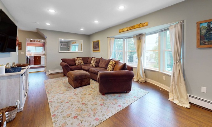 Crystal Beach Casa | Lake-view home with beach access, private dock, 2 kayaks, firepit, fireplace