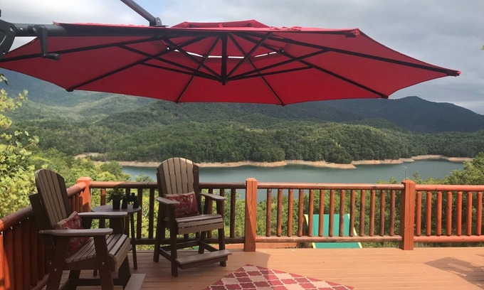 Robbinsville Cabina | ¡¡Vistas que quitan el aliento!! Fontana Lake Cabin con vista al lago / muelle privado