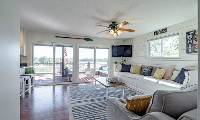 Falls of Rough Casa | Lakefront 3BR/2BA-Wake Up to Views, Private Master Suite, Deck & Firepits!