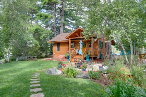 Minocqua Casa | Lakefront Cabin with Private Dock and Fire Pit!