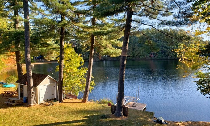Windham Casa | 100 pies de frente al lago, lago Little Sebago, Maine
