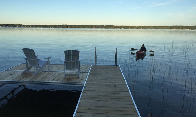 Interlochen Cabaña | Lakefront Cottage en todos los deportes Green Lake-Interlochen-Traverse City / Sleeps 7