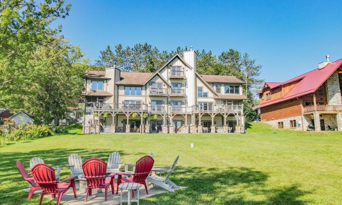 McHenry Casa | Lakefront home with fire pit and dock Near Wisp Resort