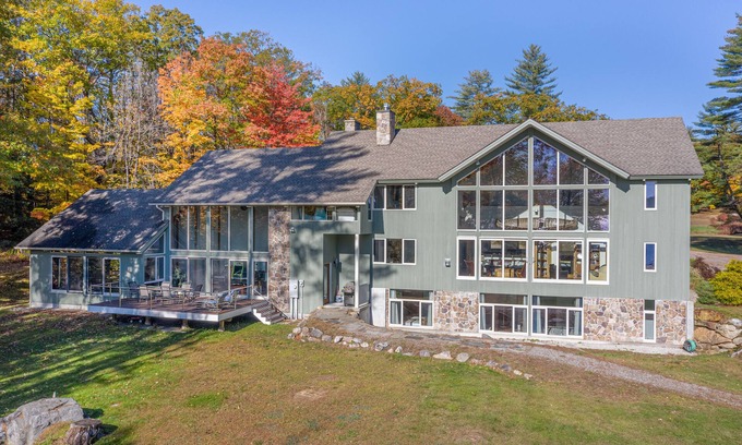 Franklin Casa | Lakefront home with gym, game room, home theatre, & private beach with boathouse
